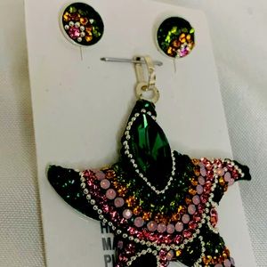 Matching silver micropearls starfish and earrings